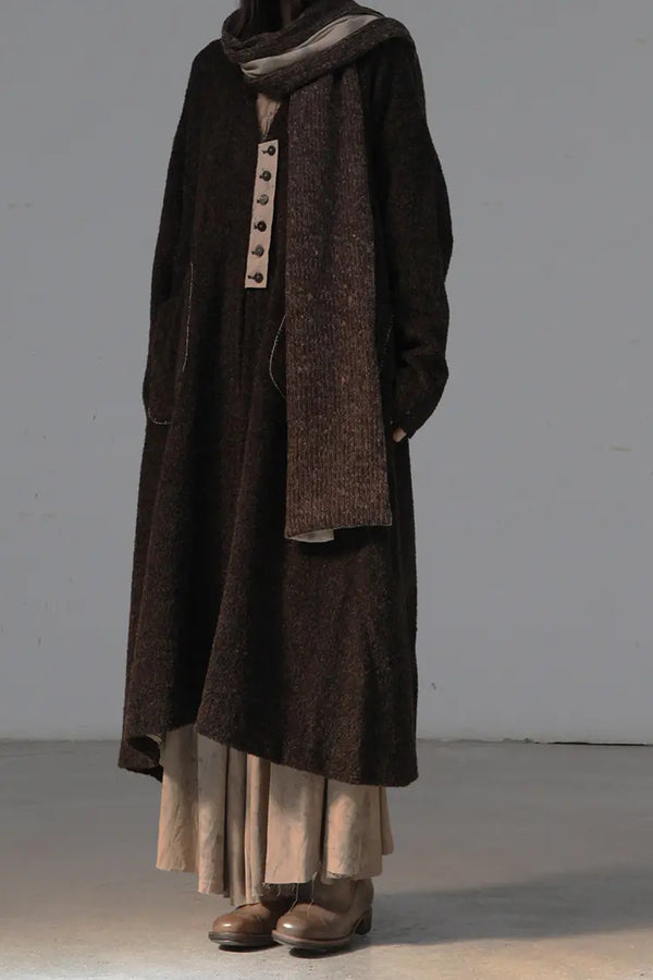 MUTEDANCE MD19FWTH01-9 Velvet coat with scarf